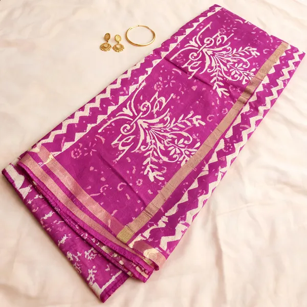 Pink_Chanderi_cotton_saree_For_Women