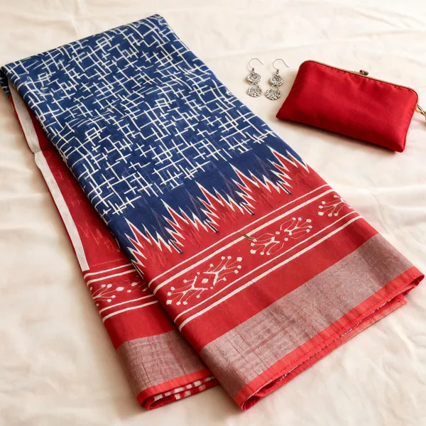 Navy_Blue_Cotton_Linen_Linen_-_Cotton-_saree_For_Women