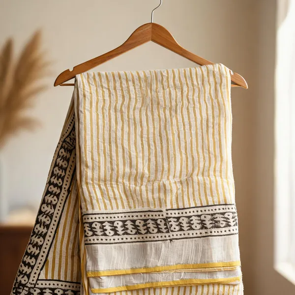 Yellow_Cotton_Linen_Linen_-_Cotton-_saree_For_Women