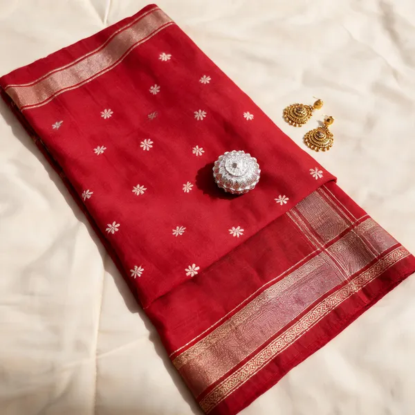 Red_Maheshwari_Silk_Cotton_saree_For_Women