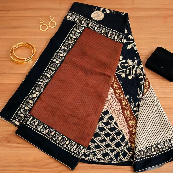Brown_Cotton_Saree_For_Women