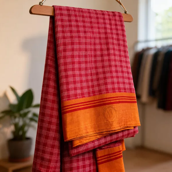Orange_handloom_Cotton_saree_For_Women