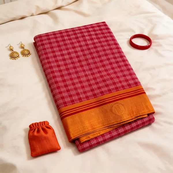 Orange_handloom_Cotton_saree_For_Women