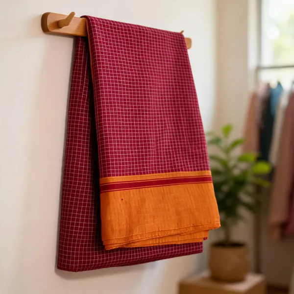 Red_Handloom_Cotton_saree_For_Women