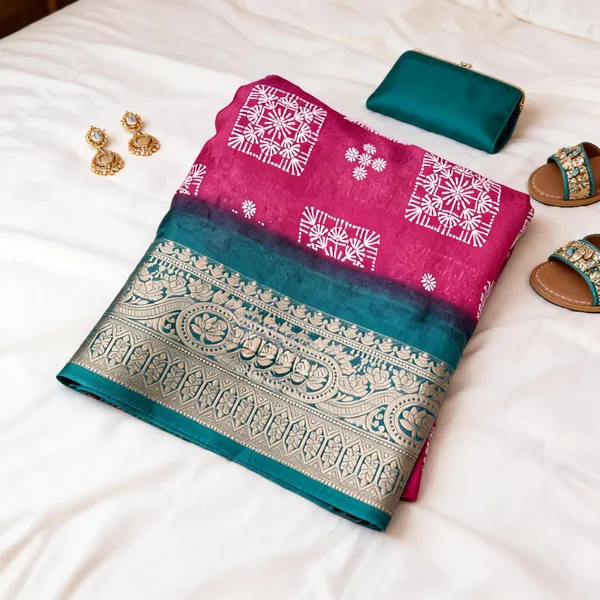 Maroon_Semi_Dola_saree_For_Women