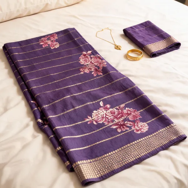 Purple_Semi_Dola_saree_For_Women