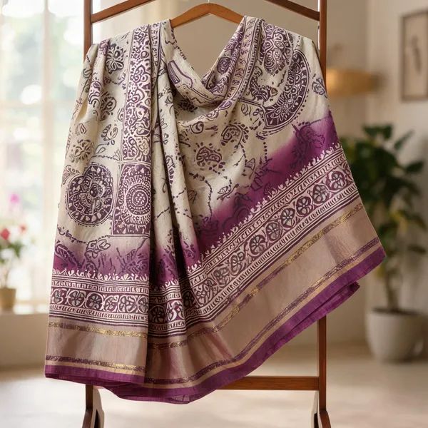 Off_White_Semi_Dola_saree_For_Women