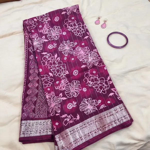 Maroon_Semi_Dola_saree_For_Women