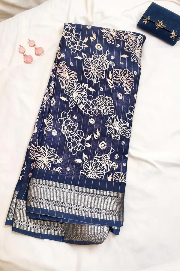 Navy_Blue_Semi_Dola_saree_For_Women
