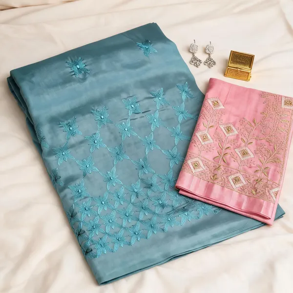 Blue_Semi_Crepe_saree_For_Women