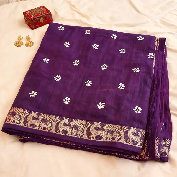 Purple_Muslin_Silk_saree_For_Women