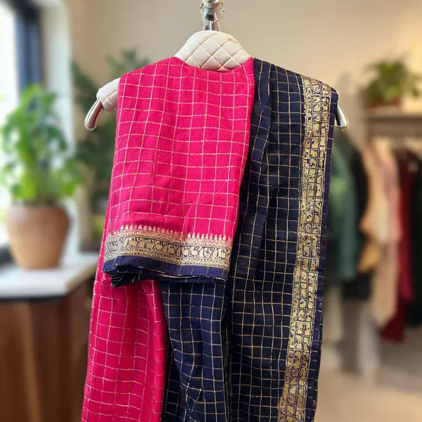 Blue_Crepe_Silk_(Semi_Mysore)_Saree_For_Women
