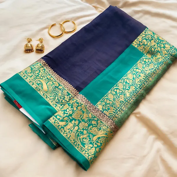 Blue_Semi_Mysore_Crepe_Silk_Saree_For_Women