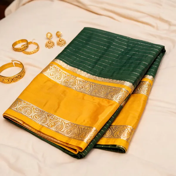 Green_Semi_Mysore_Crepe_silk_saree_For_Women
