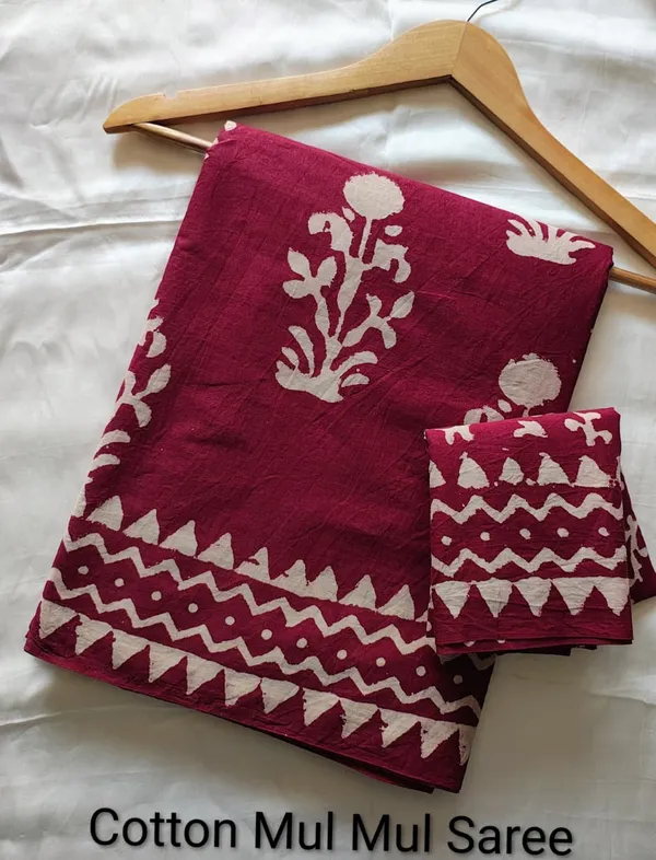 Maroon_Cotton_Mulmul_Saree_for_Women