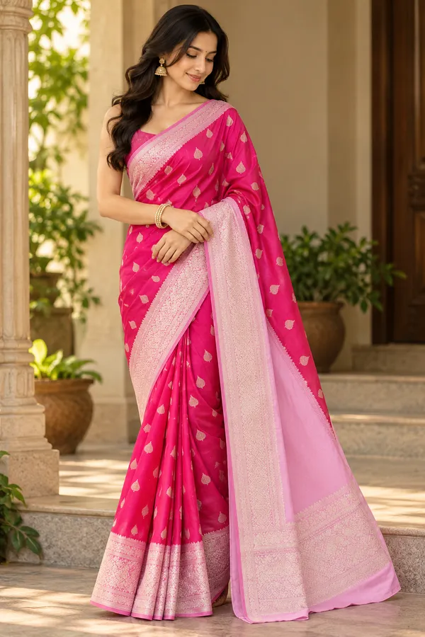 Pink_Silk_Woven_Khadi_Chiffon_Saree_for_Women