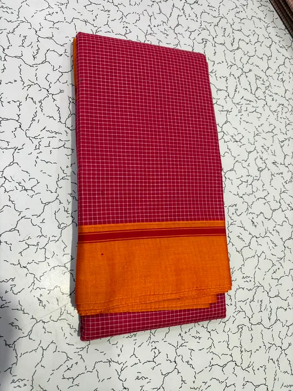 Red_Handloom_Cotton_saree_For_Women