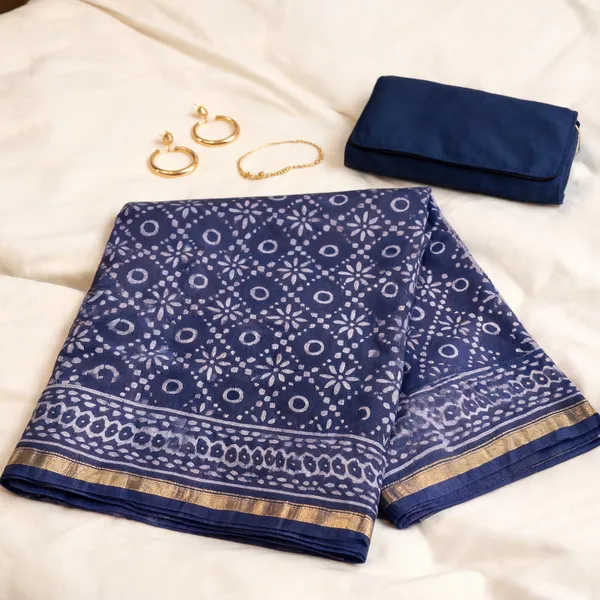 Navy_Blue_Chanderi_silk_saree_For_Women