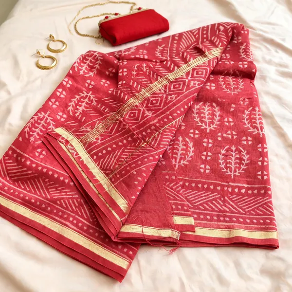 Red_Chanderi_silk_saree_For_Women