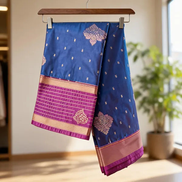 Blue_Kanchivaram_Semi_Silk_saree_For_Women
