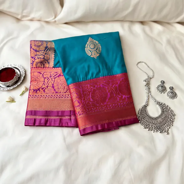 Green_Kanchivaram_Semi_Silk_saree_For_Women