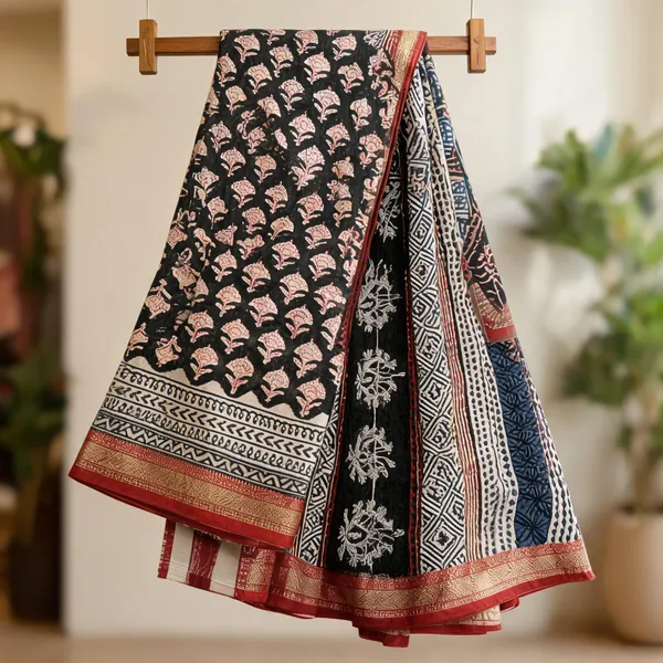 Black_Maheshwari_Silk_saree_For_Women