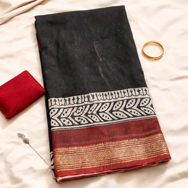 Black_Maheshwari_Silk_saree_For_Women