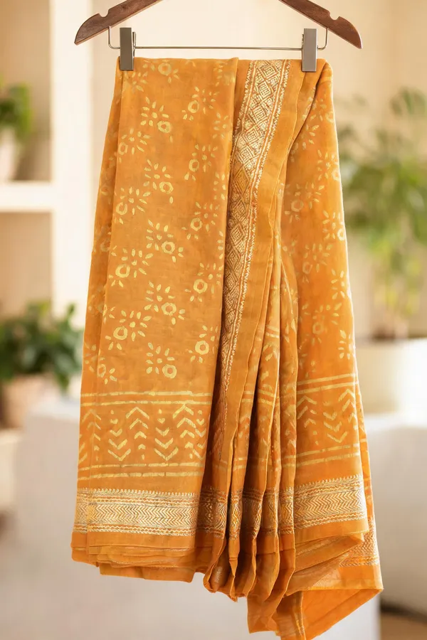 Yellow_Maheshwari_Silk_saree_For_Women