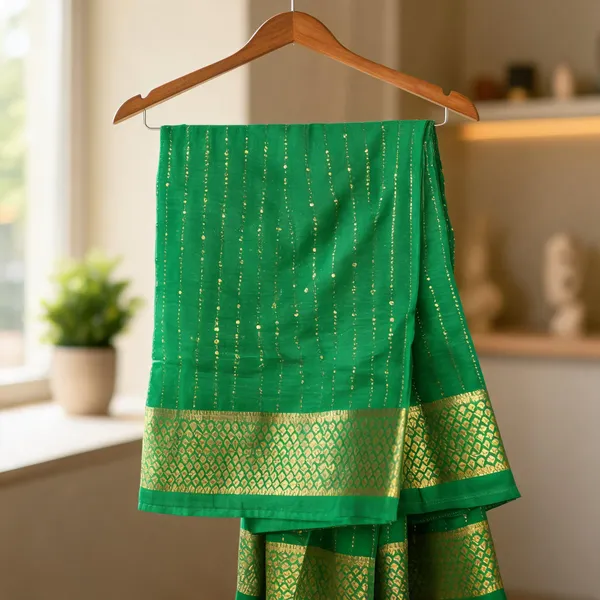Green_Pure_Silk_saree_For_Women