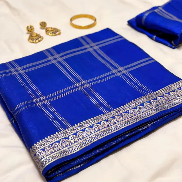Blue_Pure_Silk_saree_For_Women