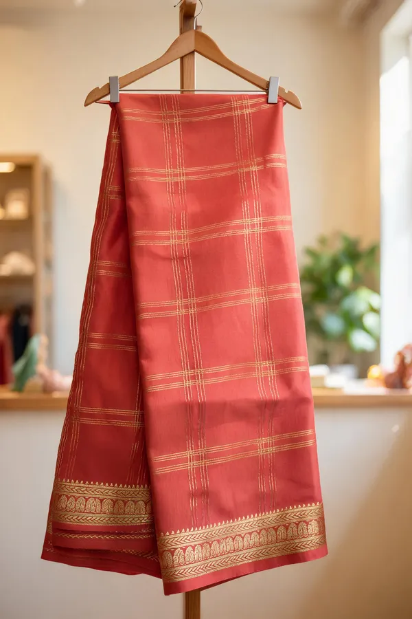 Orange_Pure_Silk_saree_For_Women