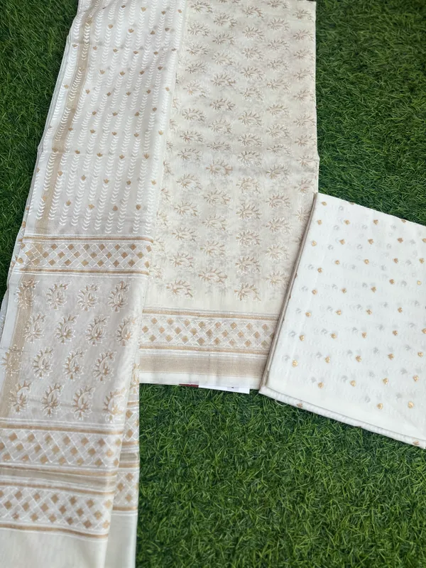 White_Chanderi_Silk_Dress_Material_For_Women