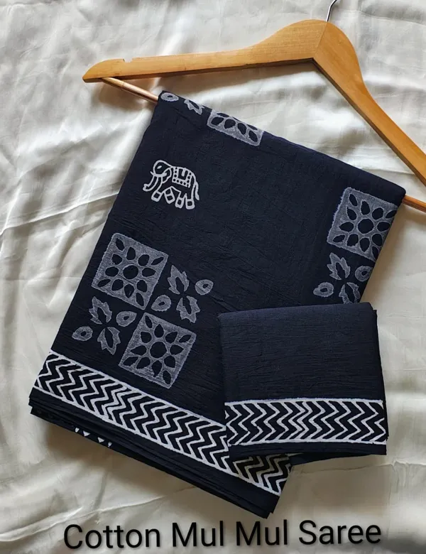 Black_Cotton_Mulmul_Printed_Saree_For_Women