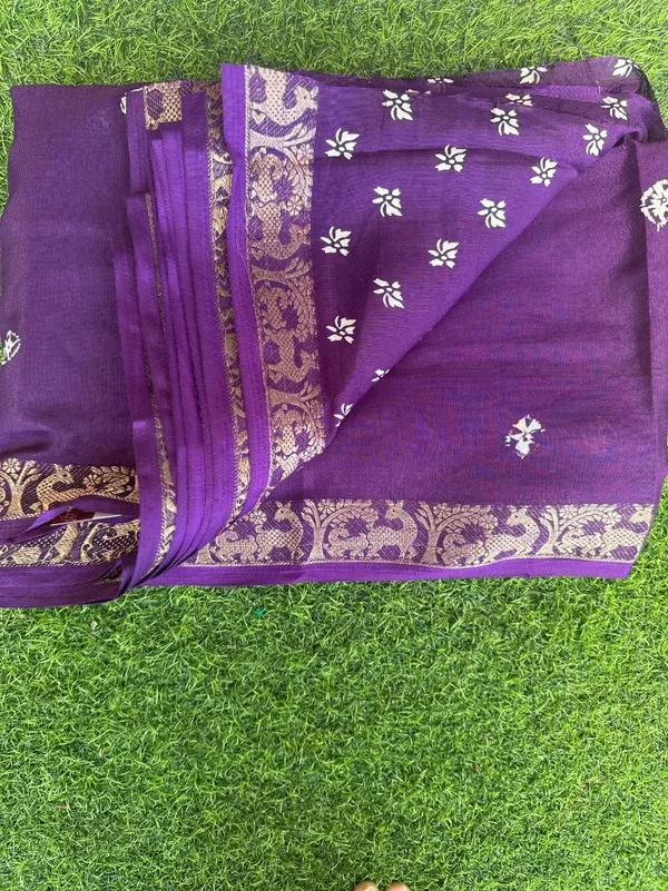 Purple_Muslin_Silk_saree_For_Women