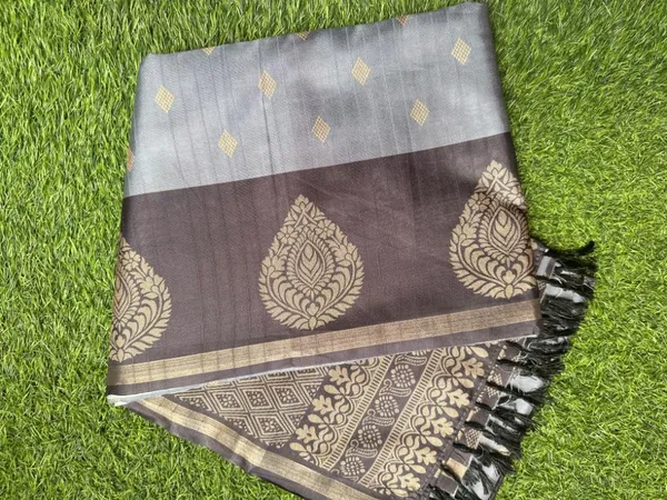 Grey_Semi_Tusser_saree_For_Women
