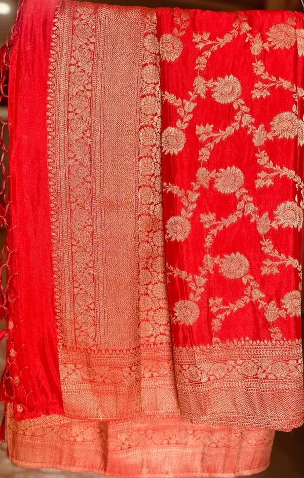 Red_Khadi_Chiffon_saree_For_Women