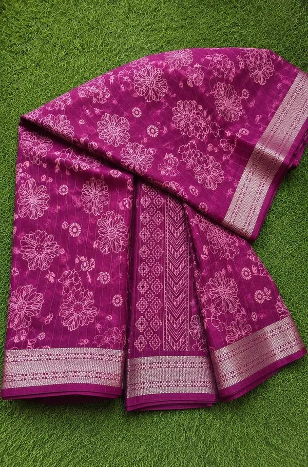 Maroon_Semi_Dola_saree_For_Women