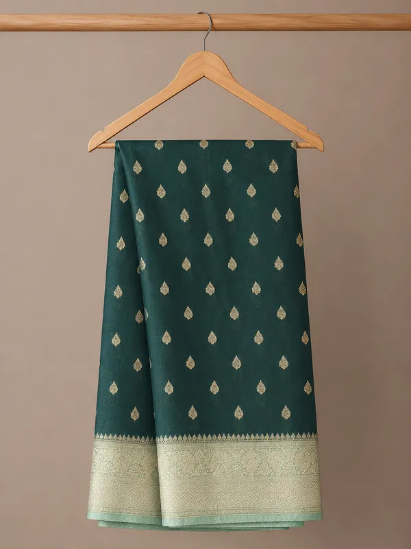 Green_Woven_Ethnic_Khadi_Chiffon_Saree_For_Women