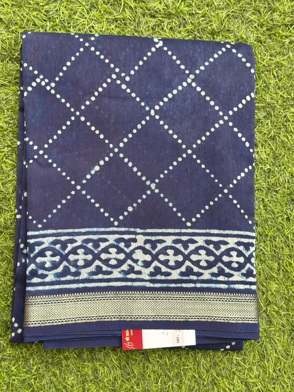 Navy_Blue_Maheshwari_Silk_saree_For_Women