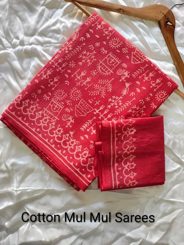 Red_Cotton_Mulmul_Printed_Saree_for_Women