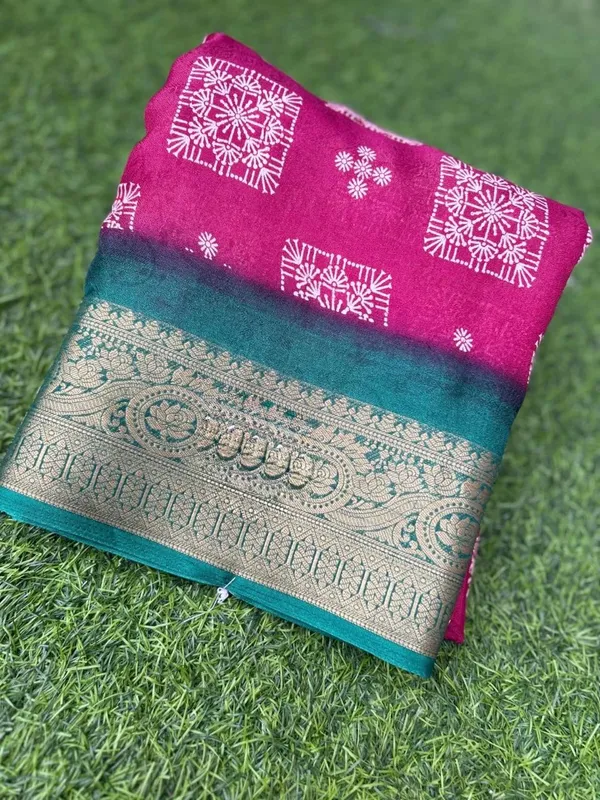 Maroon_Semi_Dola_saree_For_Women