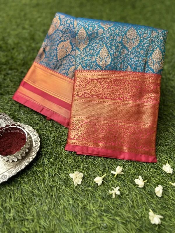Blue_Kanchivaram_Semi_Silk_saree_For_Women