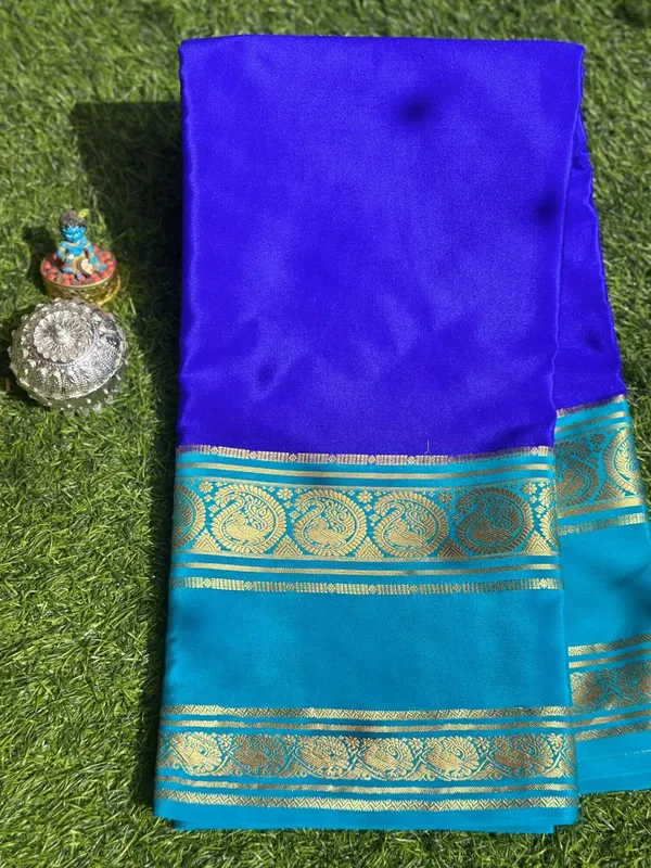 Blue_Pure_Silk_saree_For_Women