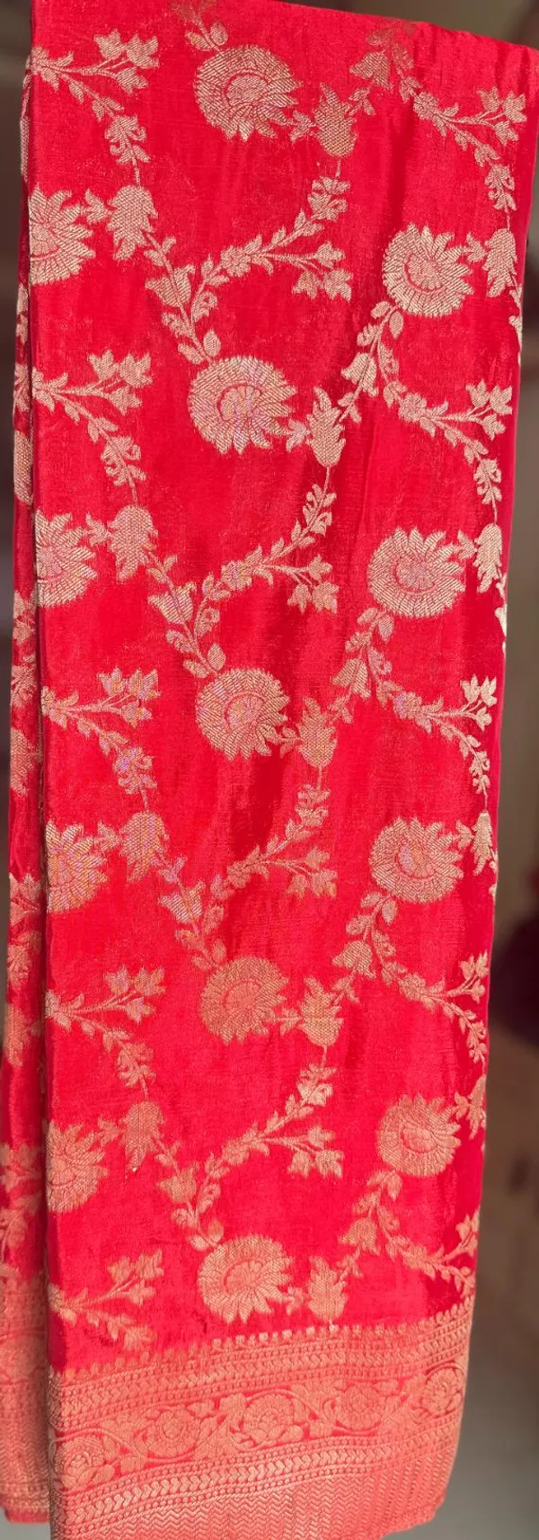 Red_Khadi_Chiffon_saree_For_Women