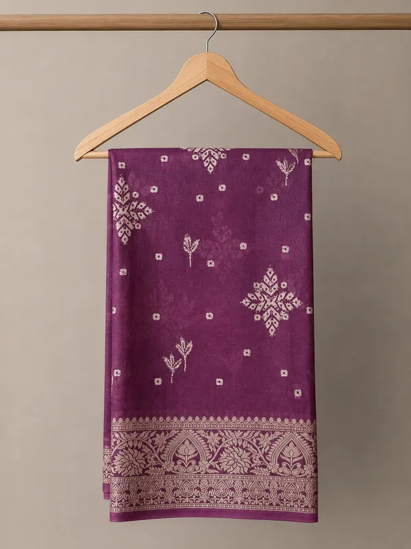 Purple_Semi_Dola_saree_For_Women