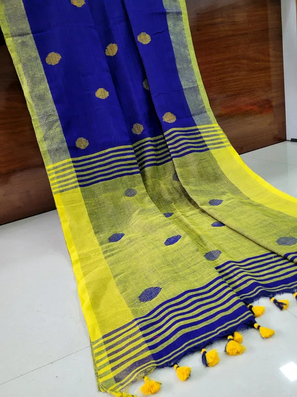 Blue_with_yellow_pallu_Cotton_Handloom_Saree_for_Women