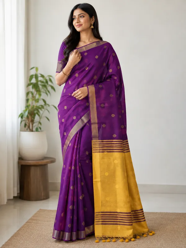 Purple_Cotton_Handloom_Saree_for_Women