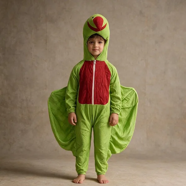 Green_Red_Cotton_Hooded_Bird_Costume_For_Boys_And_Girls