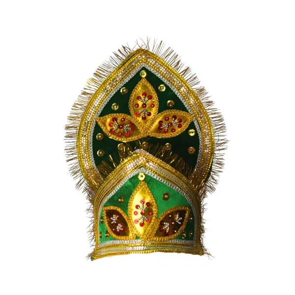 Royal_Green_Gold_Mukut_For_Kids