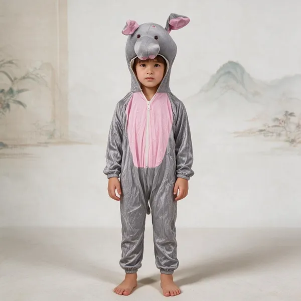 Grey_Cotton_Hooded_Elephant_Costume_For_Boys_And_Girls